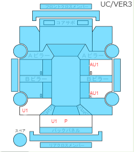 Body condition diagram (damage marks, Japanese labels)