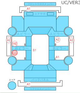 Body condition diagram (damage marks, Japanese labels)