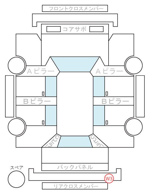 Body condition diagram (damage marks, Japanese labels)