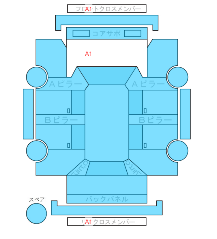 Body condition diagram (damage marks, Japanese labels)