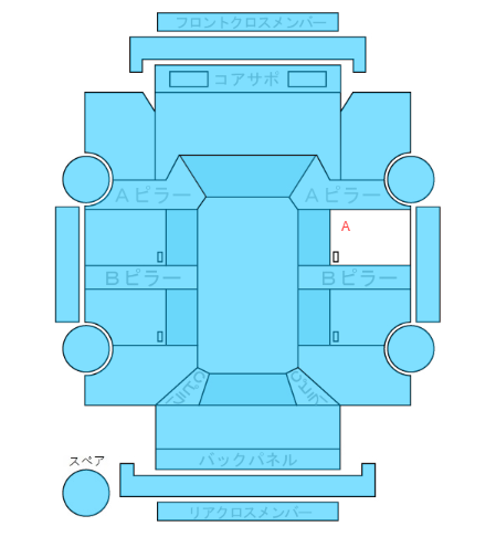 Body condition diagram (damage marks, Japanese labels)