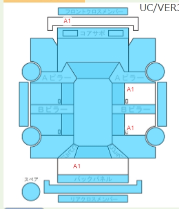 Body condition diagram (damage marks, Japanese labels)