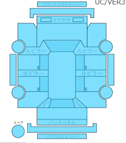 Body condition diagram (damage marks, Japanese labels)