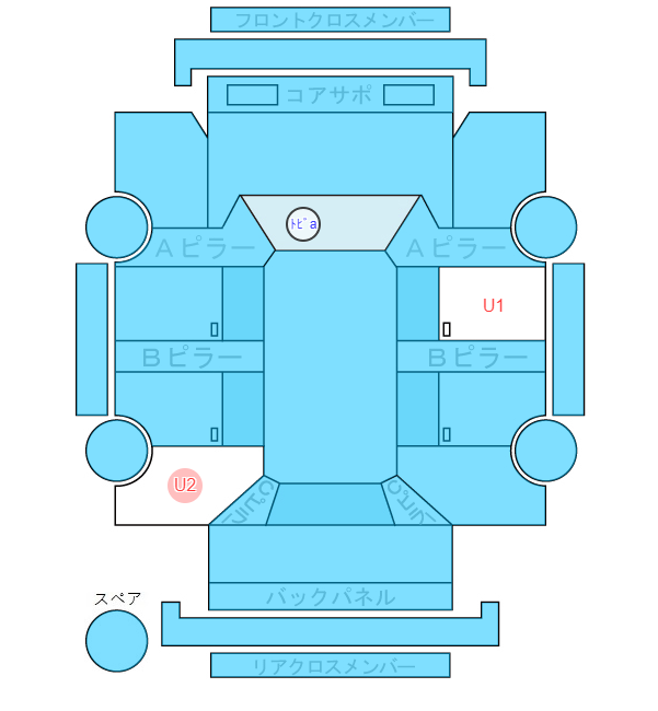Body condition diagram (damage marks, Japanese labels)