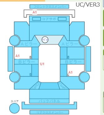 Body condition diagram (damage marks, Japanese labels)