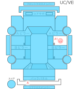 Body condition diagram (damage marks, Japanese labels)
