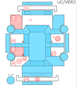 Body condition diagram (damage marks, Japanese labels)