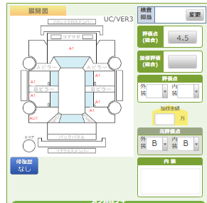 Body condition diagram (damage marks, Japanese labels)