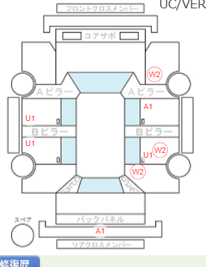 Body condition diagram (damage marks, Japanese labels)