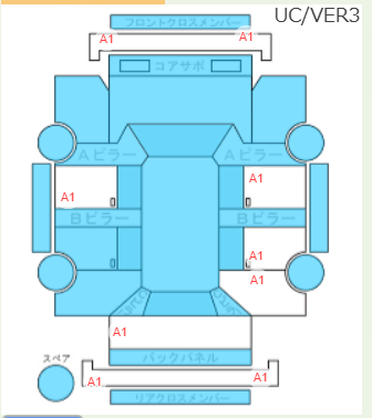 Body condition diagram (damage marks, Japanese labels)