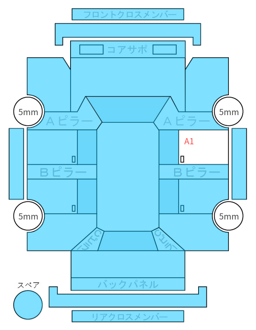 Body condition diagram (damage marks, Japanese labels)