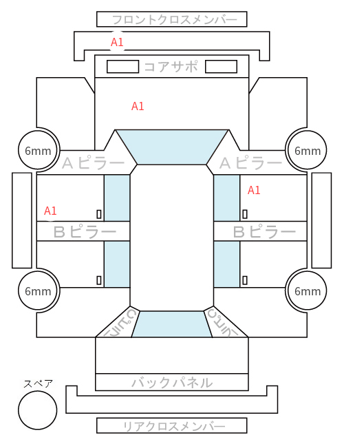 Body condition diagram (damage marks, Japanese labels)