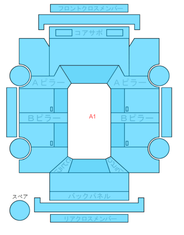 Body condition diagram (damage marks, Japanese labels)