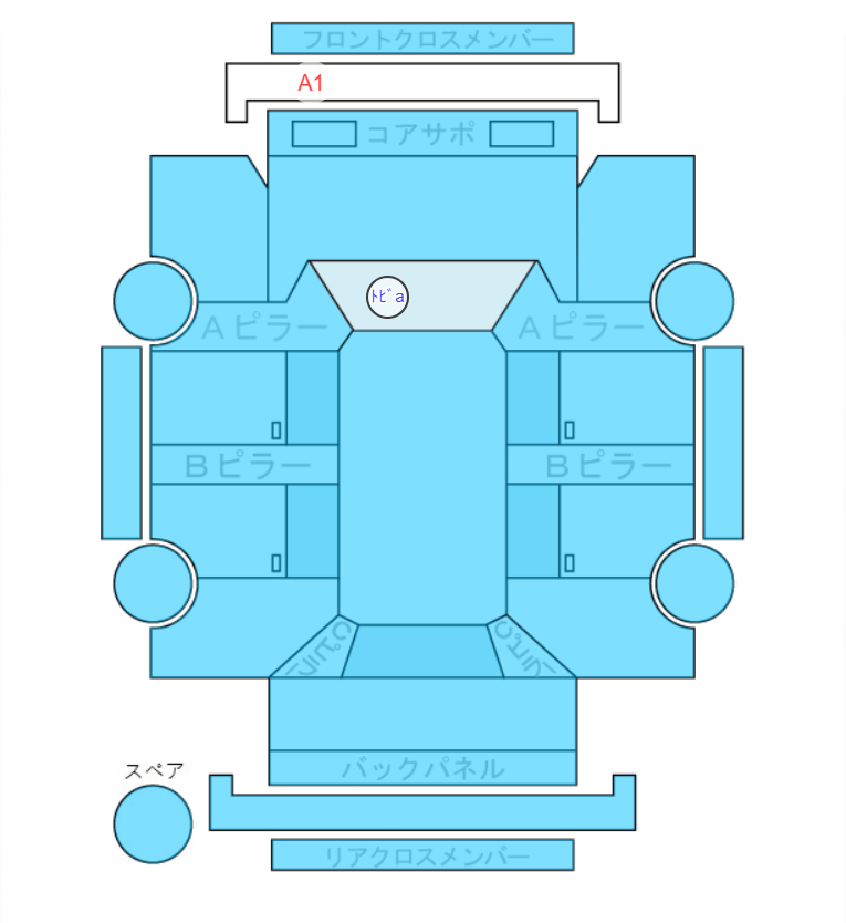 Body condition diagram (damage marks, Japanese labels)
