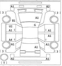 Body condition diagram (damage marks, Japanese labels)