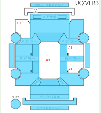 Body condition diagram (damage marks, Japanese labels)