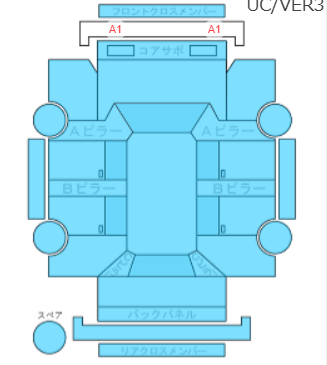 Body condition diagram (damage marks, Japanese labels)