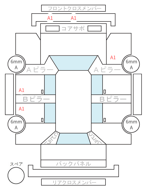 Body condition diagram (damage marks, Japanese labels)