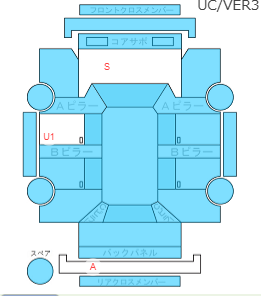 Body condition diagram (damage marks, Japanese labels)