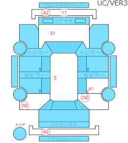 Body condition diagram (damage marks, Japanese labels)