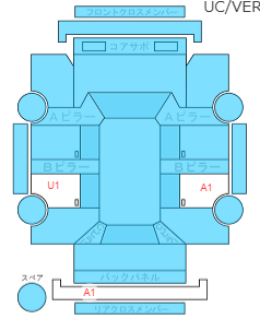 Body condition diagram (damage marks, Japanese labels)