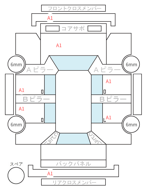 Body condition diagram (damage marks, Japanese labels)