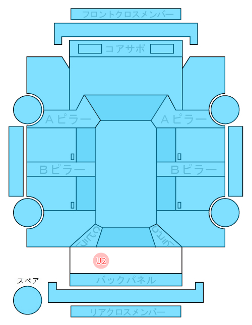 Body condition diagram (damage marks, Japanese labels)