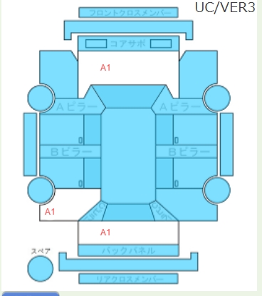 Body condition diagram (damage marks, Japanese labels)