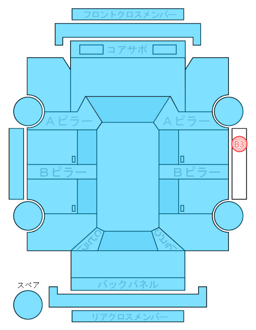 Body condition diagram (damage marks, Japanese labels)