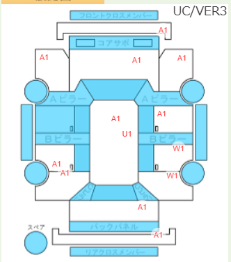 Body condition diagram (damage marks, Japanese labels)
