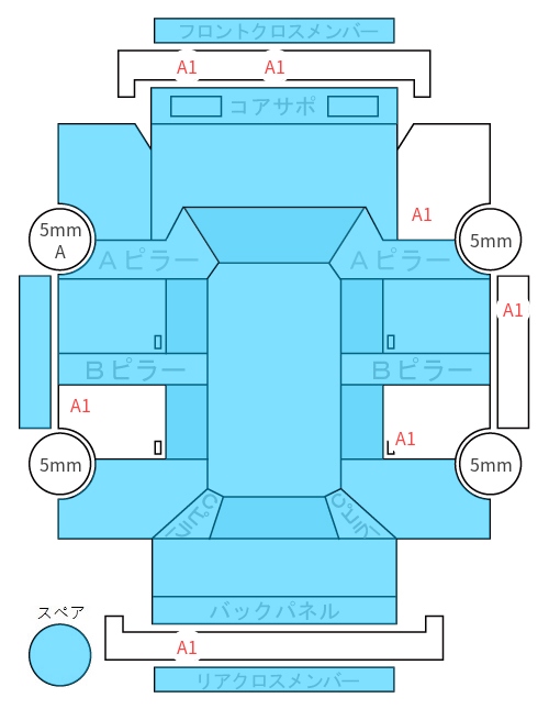 Body condition diagram (damage marks, Japanese labels)