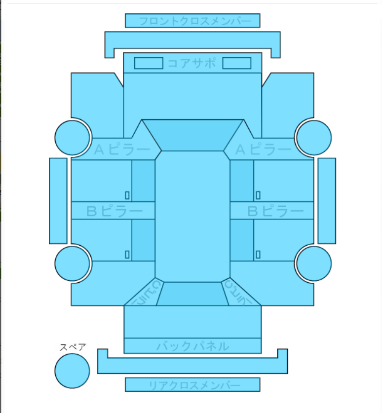 Body condition diagram (damage marks, Japanese labels)