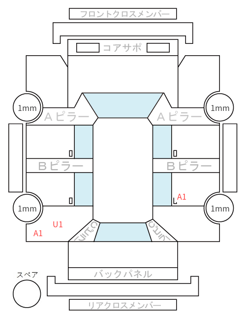 Body condition diagram (damage marks, Japanese labels)