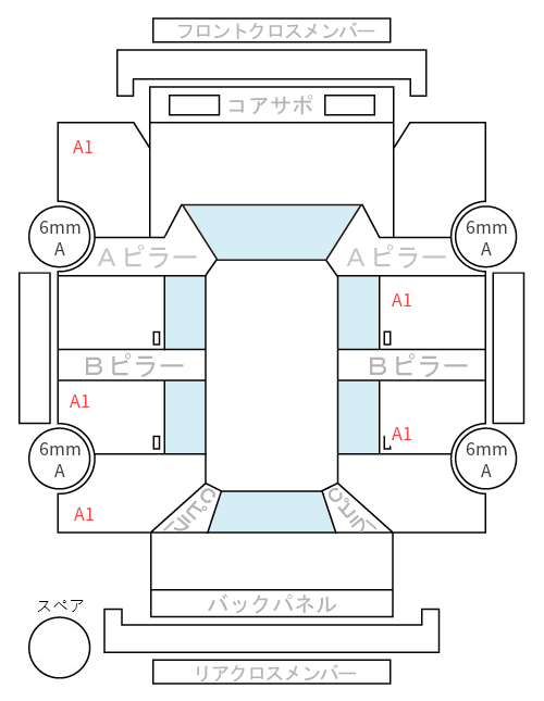 Body condition diagram (damage marks, Japanese labels)