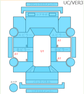 Body condition diagram (damage marks, Japanese labels)