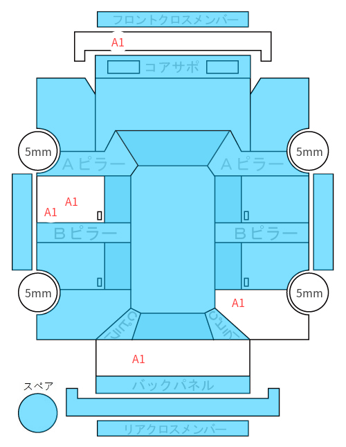 Body condition diagram (damage marks, Japanese labels)
