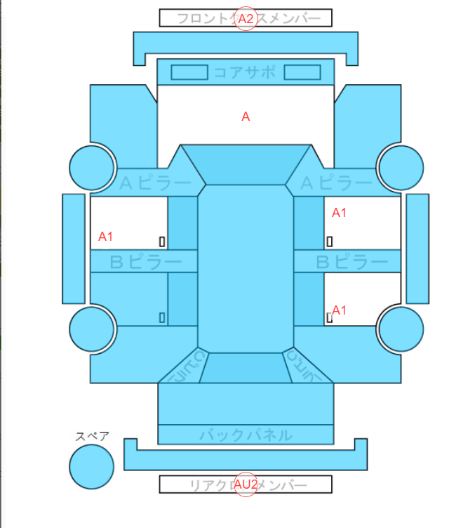 Body condition diagram (damage marks, Japanese labels)