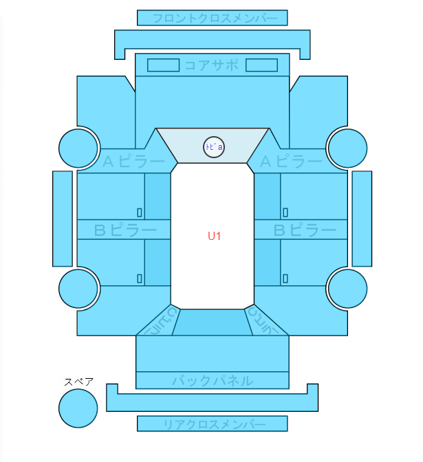Body condition diagram (damage marks, Japanese labels)