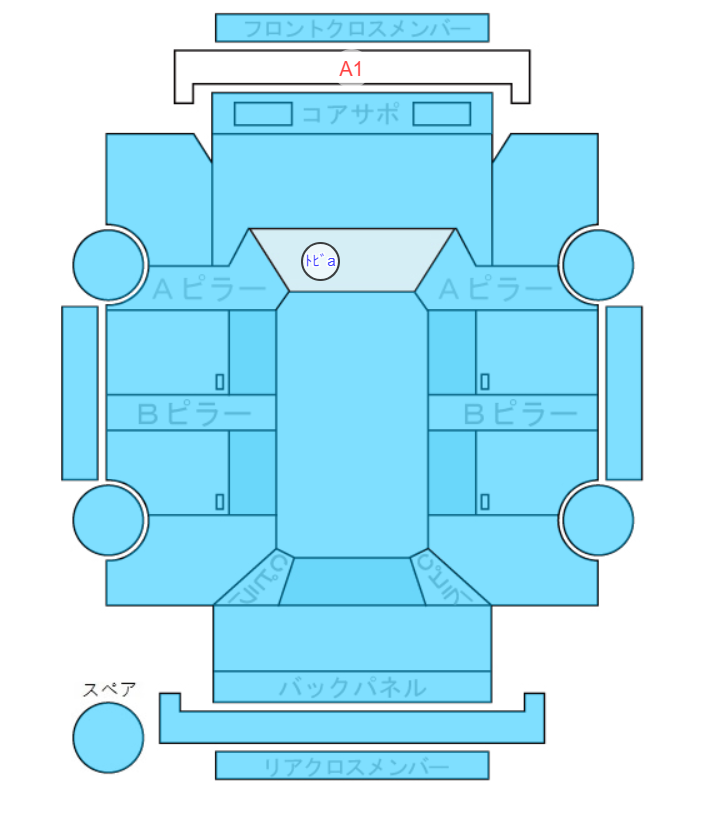 Body condition diagram (damage marks, Japanese labels)