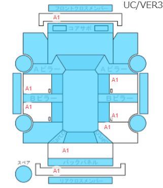 Body condition diagram (damage marks, Japanese labels)