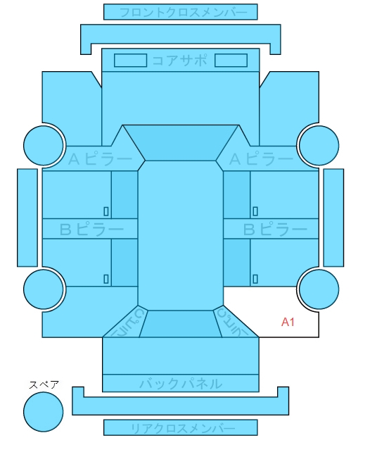 Body condition diagram (damage marks, Japanese labels)