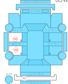Body condition diagram (damage marks, Japanese labels)