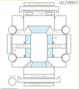 Body condition diagram (damage marks, Japanese labels)