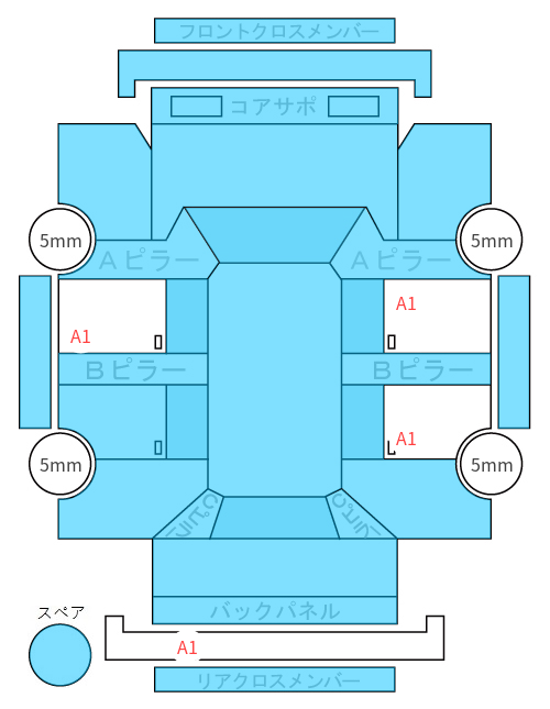 Body condition diagram (damage marks, Japanese labels)