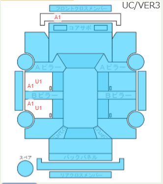 Body condition diagram (damage marks, Japanese labels)