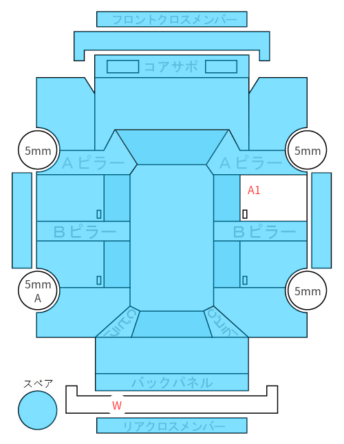 Body condition diagram (damage marks, Japanese labels)