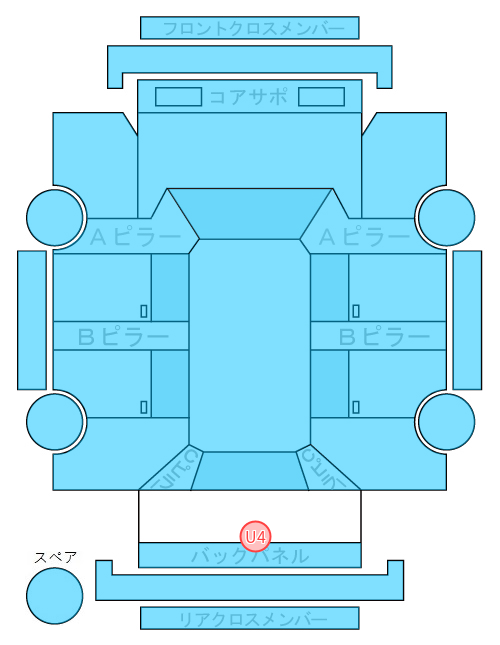 Body condition diagram (damage marks, Japanese labels)
