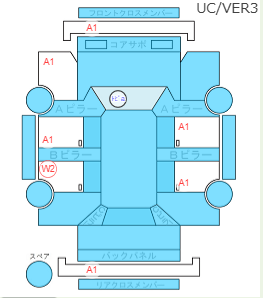 Body condition diagram (damage marks, Japanese labels)