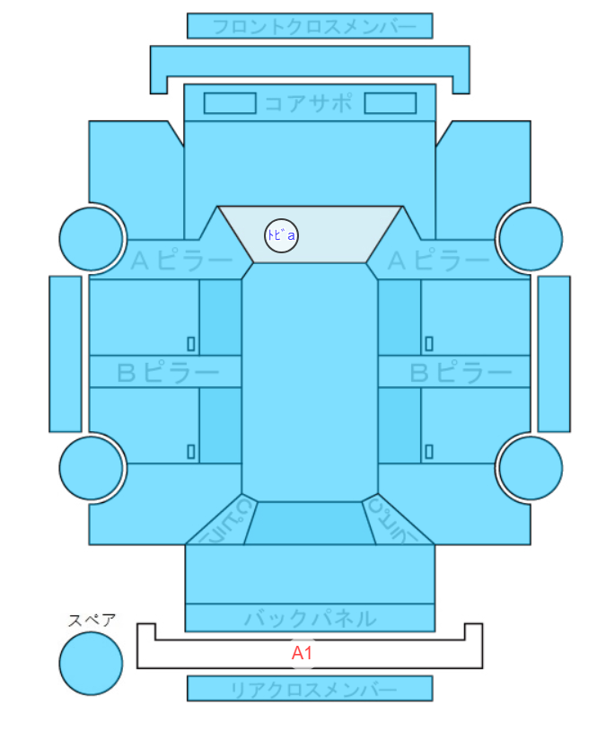 Body condition diagram (damage marks, Japanese labels)