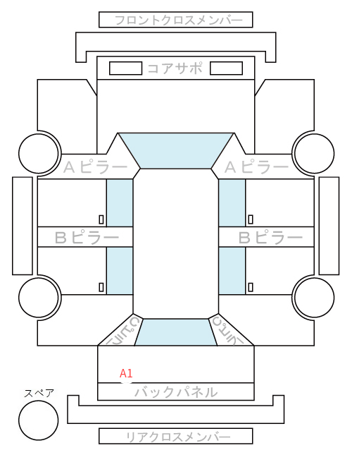Body condition diagram (damage marks, Japanese labels)